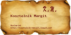 Kosztelnik Margit névjegykártya